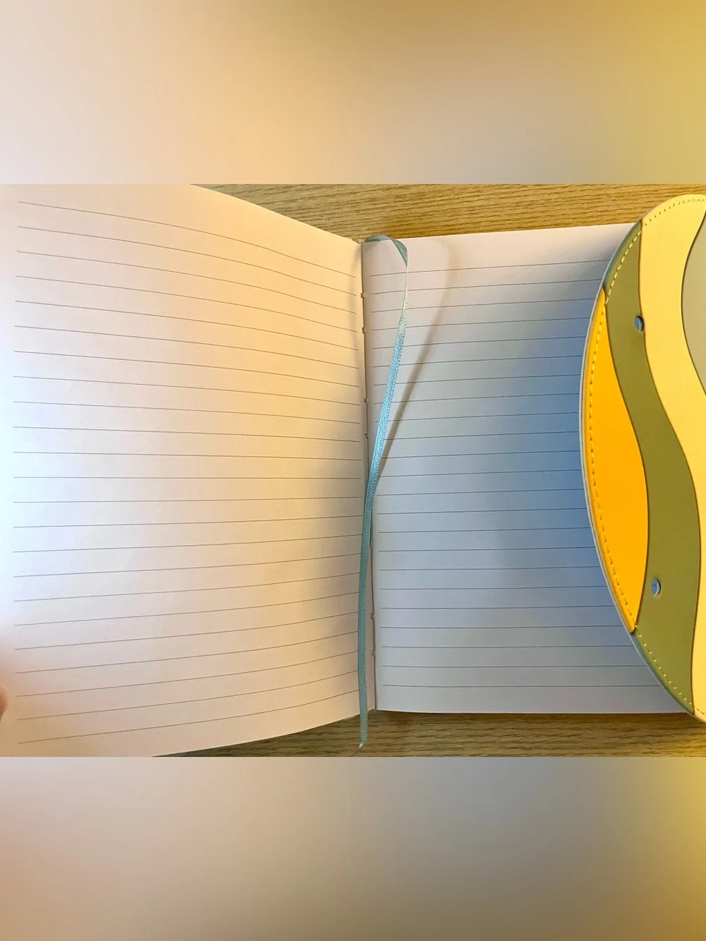 Pastel Retro Wave Faux Leather Journal Notes Lined Notebook Stud Closure